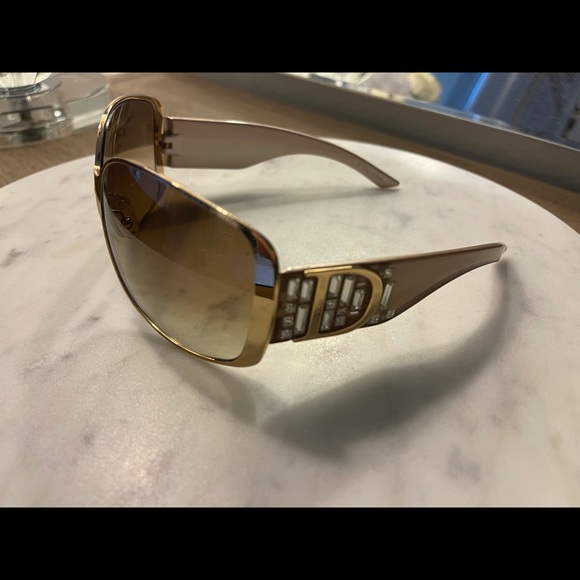 dior split sunglasses gold
